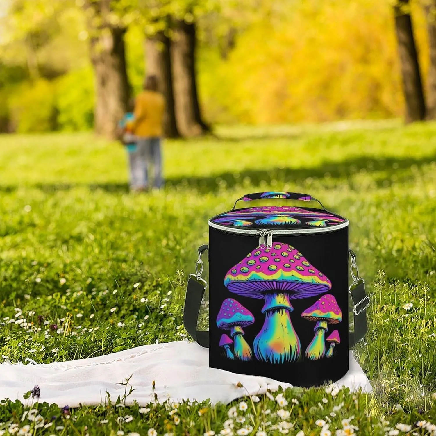 Cute Leak Proof Thermal Bag, Large Capacity Insulated Backpack Cooler for Hiking