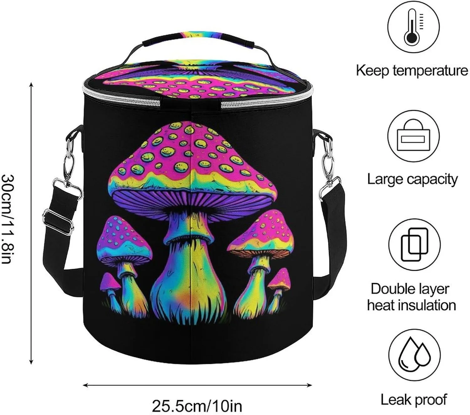 Cute Leak Proof Thermal Bag, Large Capacity Insulated Backpack Cooler for Hiking