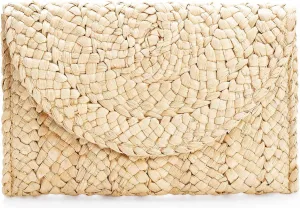 Dailyacc Straw Shoulder Bag For Women Woven Purse Beach Envelope Clutch Straws Wallet