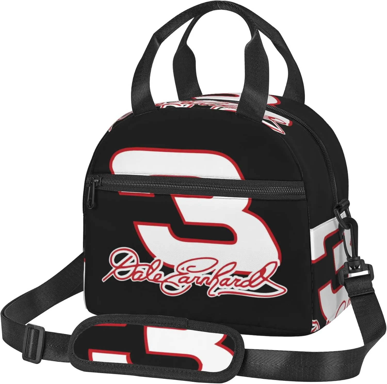 Dale Racer Earnhardt Large Reusable Lunch Bag with Shoulder Strap Insulated Lunch Box Leakproof Lunch Cooler Bag Adult
