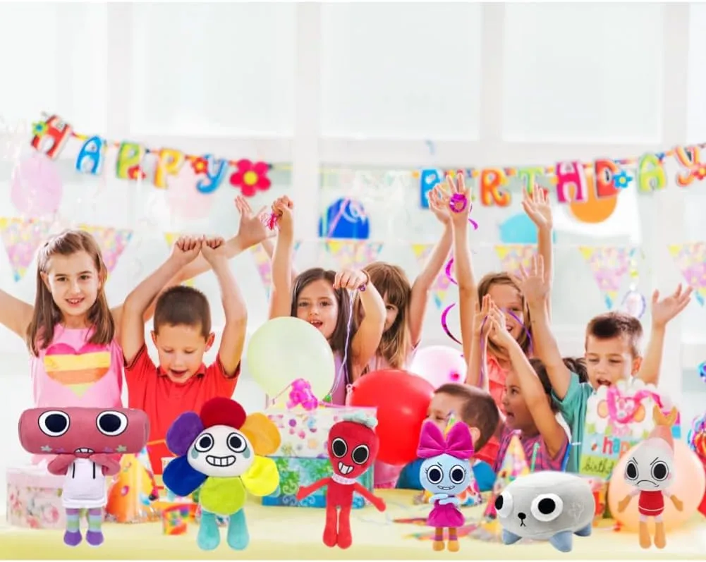 Dandy's World Plush, 9.4 Inch Pebble Dandys World Plushies Toys, Soft Stuffed Figure Doll for Fans, Stuffed Horror Game Figure Toy for Kids Boys Girls and Adult