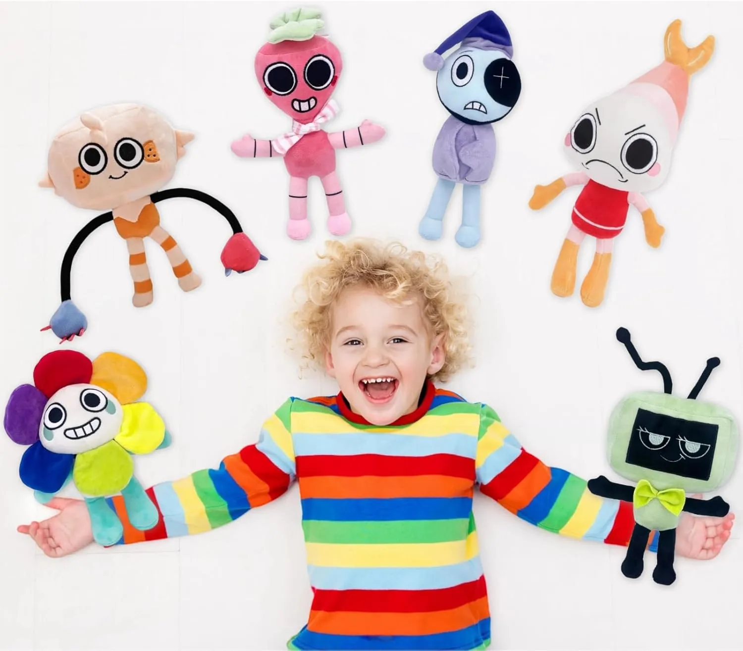 Dandy's World Plush, 9.4 Inch Pebble Dandys World Plushies Toys, Soft Stuffed Figure Doll for Fans, Stuffed Horror Game Figure Toy for Kids Boys Girls and Adult