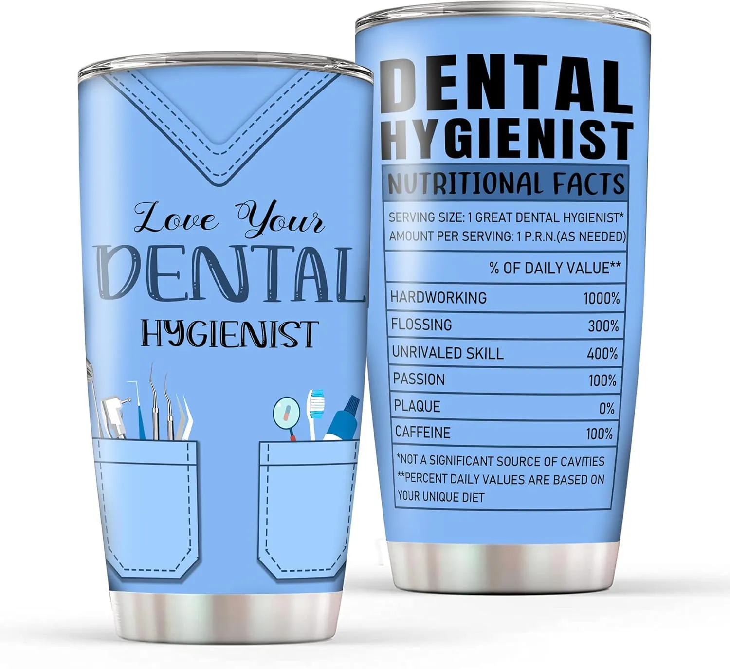 Dental Hygienist Gift for Women Tumbler 20Oz Dentist Dental Assistant Gifts for Coworkers Friends Students Graduation Birthday Gift, Appreciation Gifts for Dentals Hygienist Coffee Travel Cups