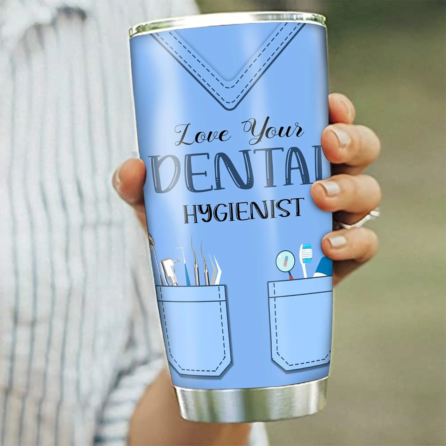 Dental Hygienist Gift for Women Tumbler 20Oz Dentist Dental Assistant Gifts for Coworkers Friends Students Graduation Birthday Gift, Appreciation Gifts for Dentals Hygienist Coffee Travel Cups