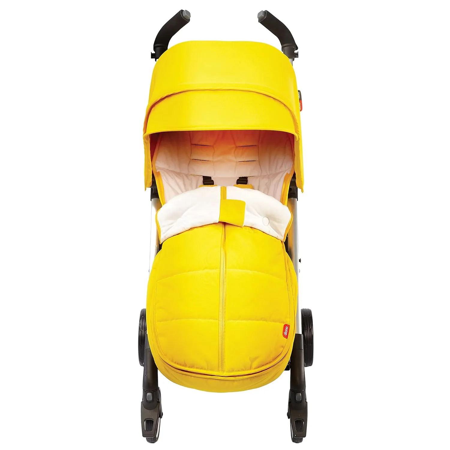 Diono All Weather Stroller Footmuff, Universal Fit from Baby to Toddler with Cozy Super Soft Padding, Weatherproof, Water Resistant Lining, Yellow Sulphur
