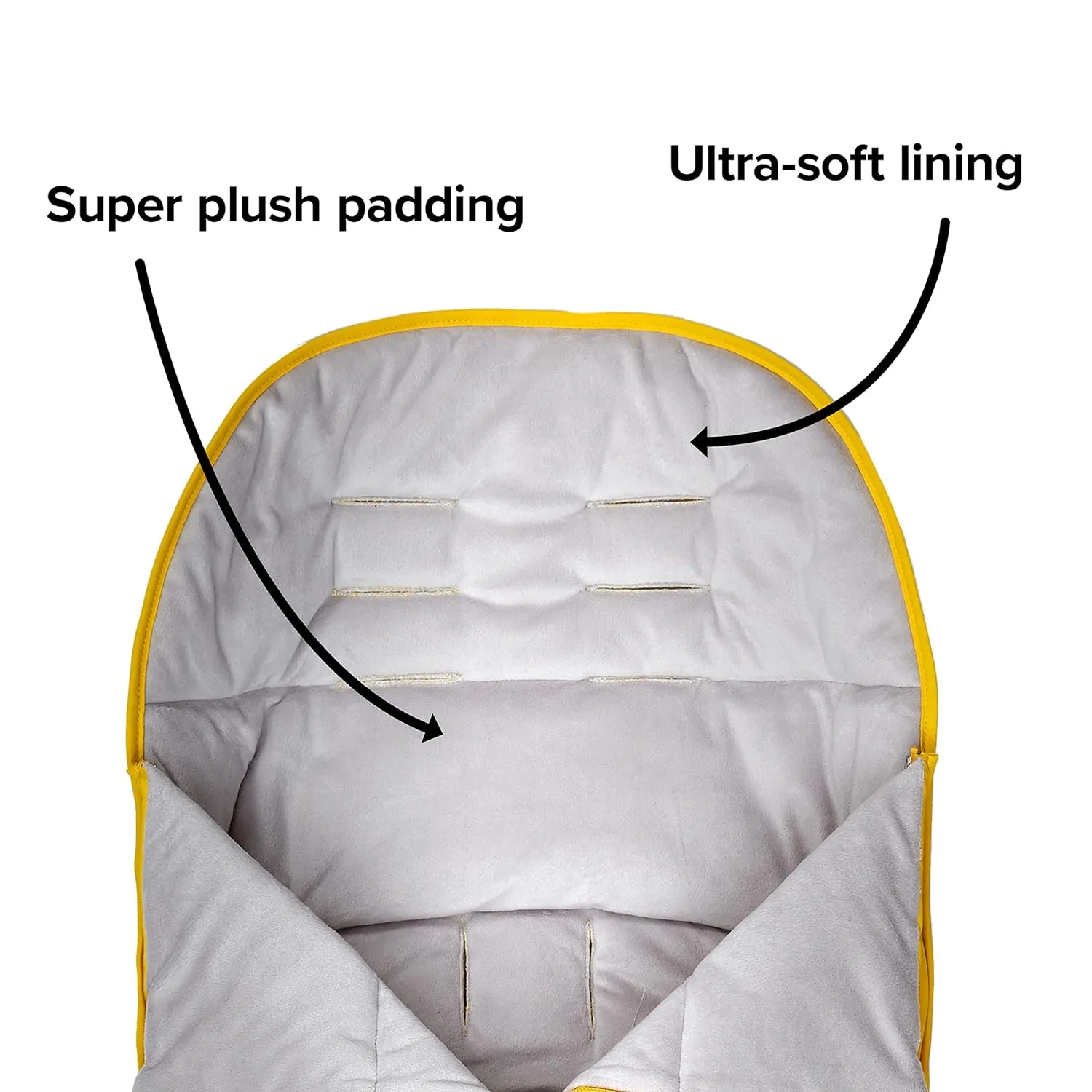 Diono All Weather Stroller Footmuff, Universal Fit from Baby to Toddler with Cozy Super Soft Padding, Weatherproof, Water Resistant Lining, Yellow Sulphur