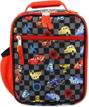 Disney Cars Lightning McQueen Boys Soft Insulated School Lunch Box (One Size, Black/Red)