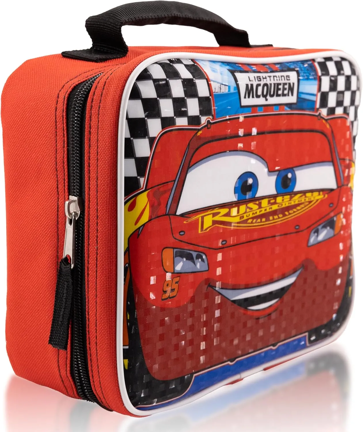 Disney Cars Lunch Box for Kids | Lightning McQueen Insulated Lunch Bag Lunch Box for Boys, Girls, Unisex, Toddlers| Lightning McQueen Red Reusable Lunchbox