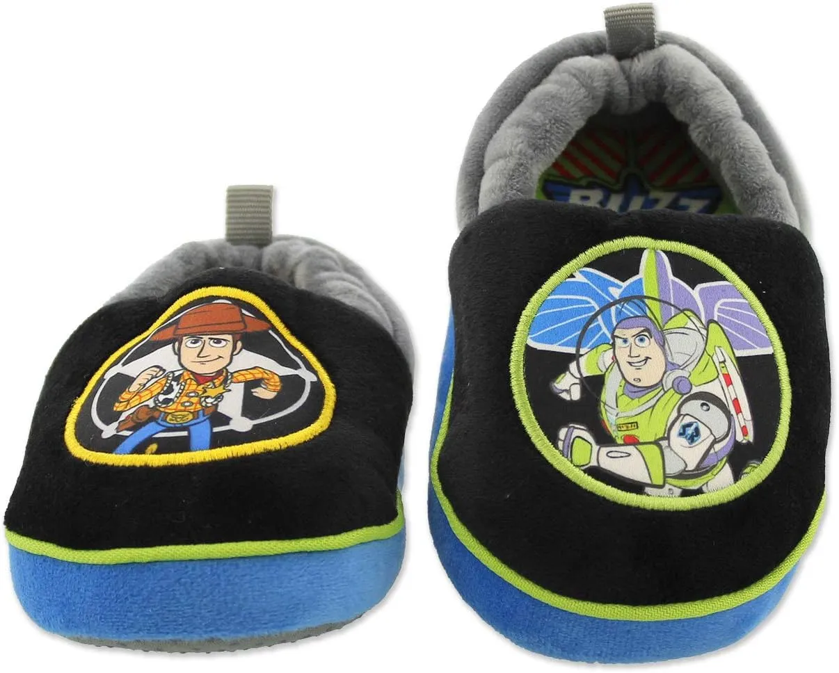 Disney Toy Story Woody Buzz Boys Toddler A-Line Slippers