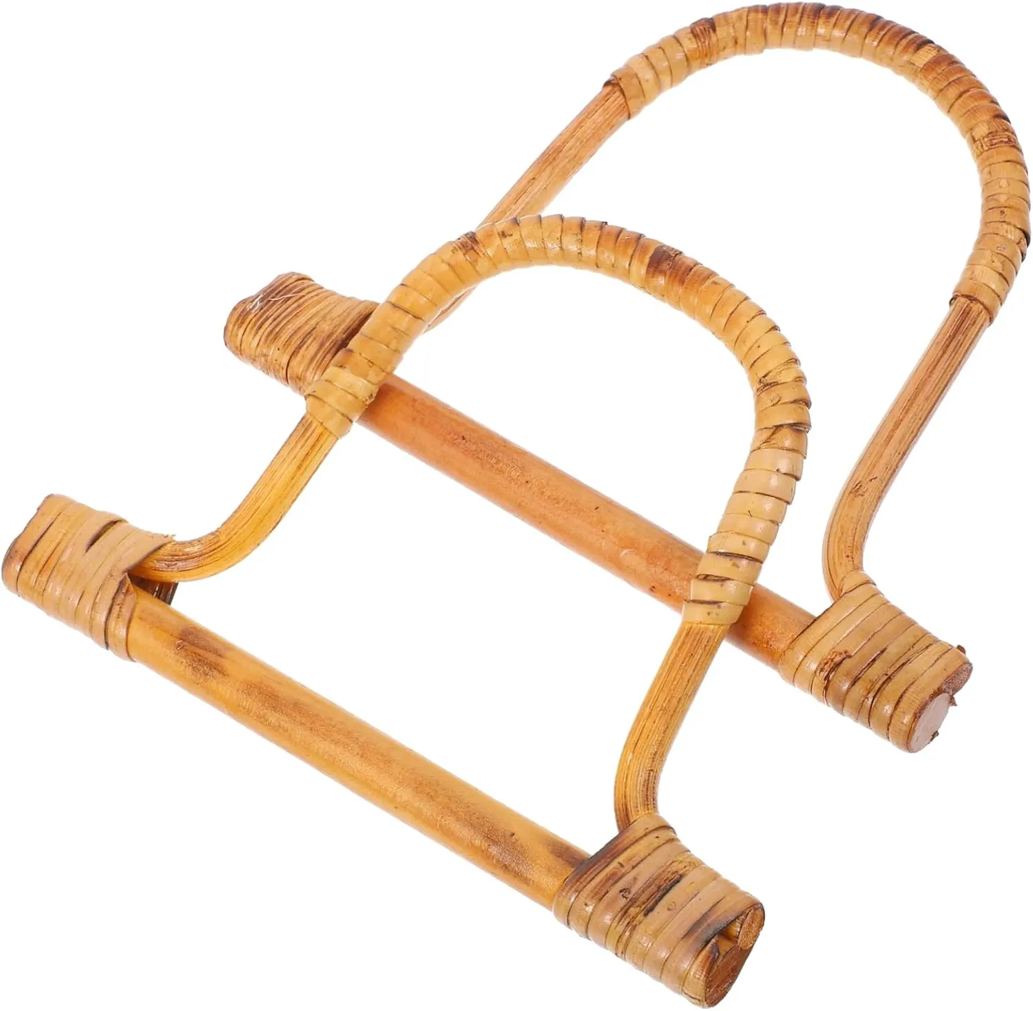 DIYEAH 2 Pack Rattan Handbag Handles Wear-Resistant Bag Grip for DIY Craft Bags Add a Country Charm to Your Purse Handles