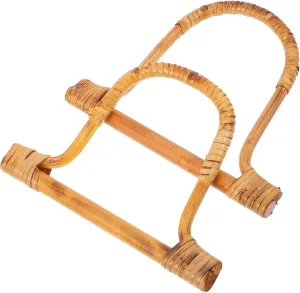 DIYEAH 2 Pack Rattan Handbag Handles Wear-Resistant Bag Grip for DIY Craft Bags Add a Country Charm to Your Purse Handles