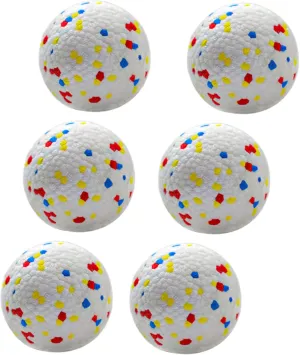 Dog Balls 2.5 Inch, Indestructible Dogs Tennis Balls 6 Pack for Aggressive Chewers, Durable Bouncy Floating Interactive Dog Toys for Large and Medium Dogs, Packed in Mesh Bag (ETPU Material)