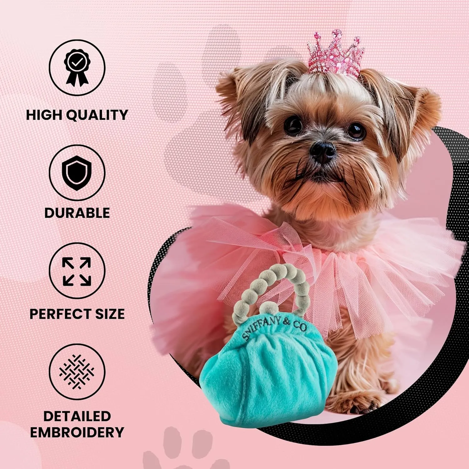 Dog Diggin Designs Runway Pup Collection | Unique Squeaky Parody Plush Dog Toys – Haute Couture Purses & Handbags