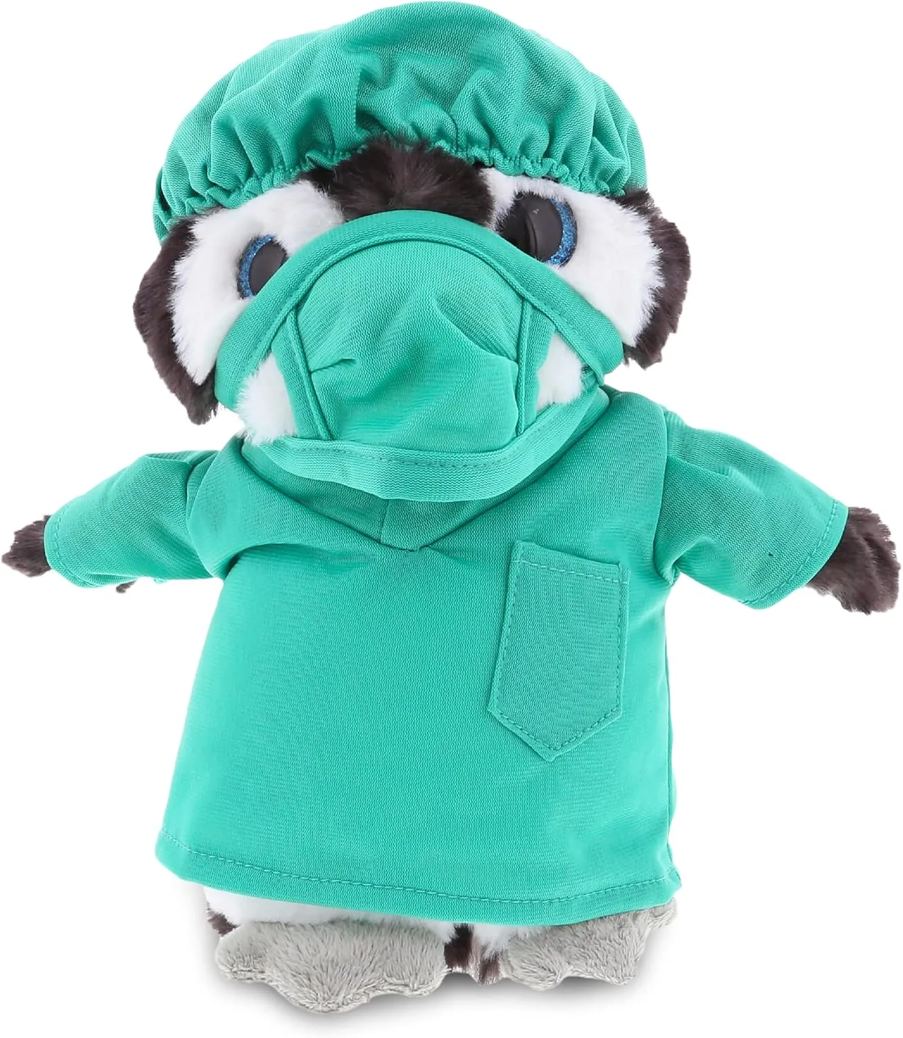 DolliBu Grey Penguin Doctor Plush Toy - Super Soft Penguin Doctor Stuffed Animal Dress Up with Cute Uniform and Cap Outfit - Gift for Doctor, Nurse, Surgeon, Dentist - 9 Inch