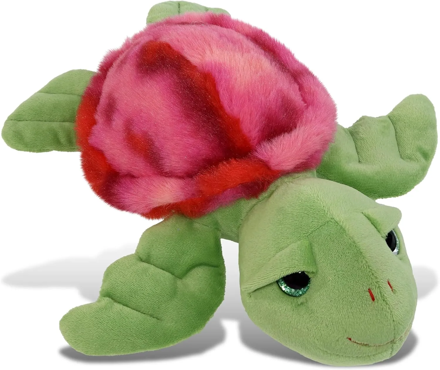 DolliBu Pink Tie-Dye Green Sea Turtle Super Soft Stuffed Animal, Cute Realistic Stuffed Animals for Girls, Boys, Adults Animal Gifts, Kids Nursery Decor for Newborn, Cuddly Soft Plush Toys - 10 Inches