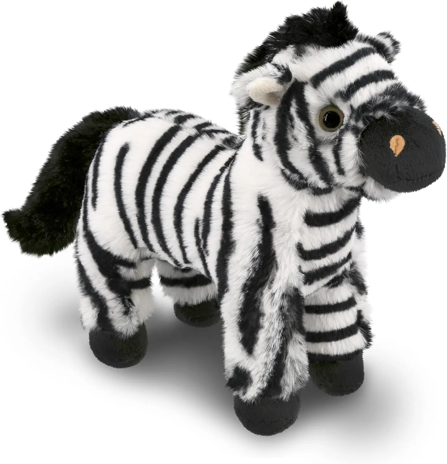 DolliBu Plush Zebra Stuffed Animal - Soft Huggable Wild Zebra, Adorable Playtime Zoo Zebra Plush, Cute Wildlife Safari Cuddle GIF for Kids and Adults - 9 Inch