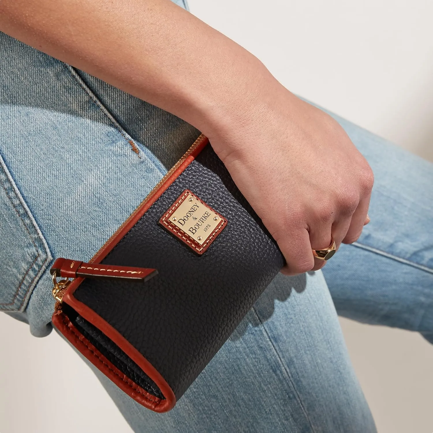 Dooney & Bourke Handbag, Pebble Grain Zip Clutch Wallet
