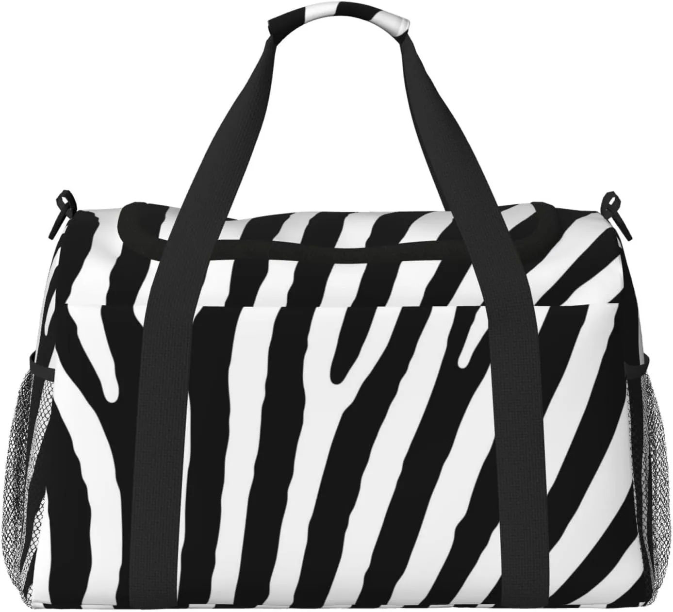 Duffle Bag for Travel, Zebra Weekender Overnight Duffel Bag, Carry On Bag Gym Bag for Women Men, Personal Item Travel Bag