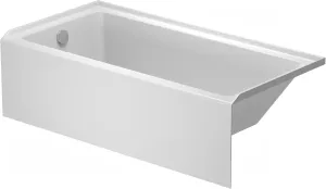 Duravit 700652-L Duravit No. 1 60" x 30" Three Wall Alcove Acrylic Soaking Tub with Left Drain and Overflow - White