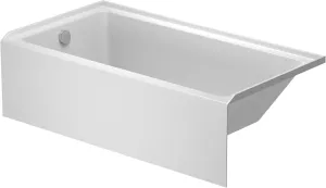 Duravit 700654-L Duravit No. 1 60" x 32" Three Wall Alcove Acrylic Soaking Tub with Left Drain and Overflow - White