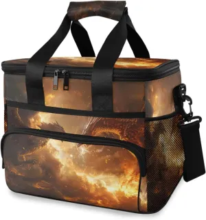 Eagle Fire Dragon Cooler Bag Insulated Cooler Soft Sided Cooler 24 Can Portable Picnic Bag Large Leakproof Lunch Bag Box for Beach Grocery Camping Travel Car Men Women