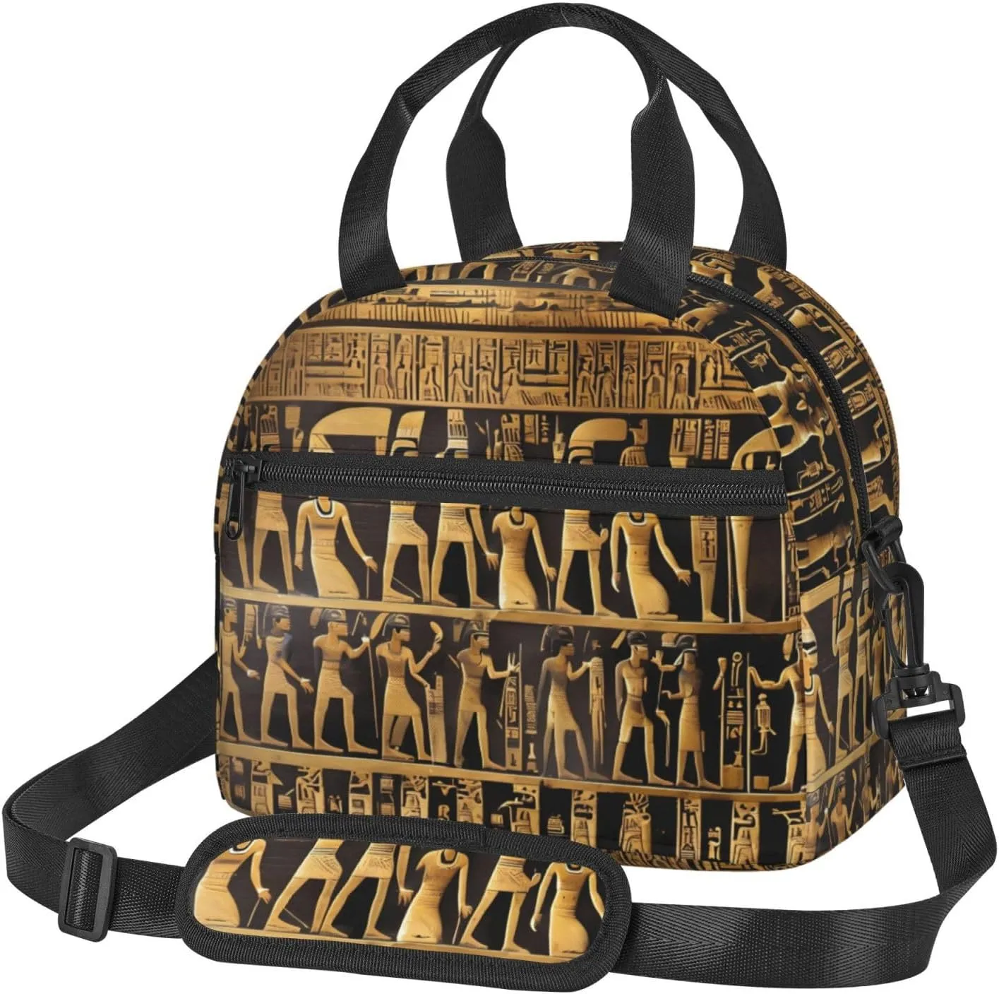 Egypts Hieroglyphics Insulated Lunch Bag Lunch Box For Women Men Reusable Tote For Office Gym Outings