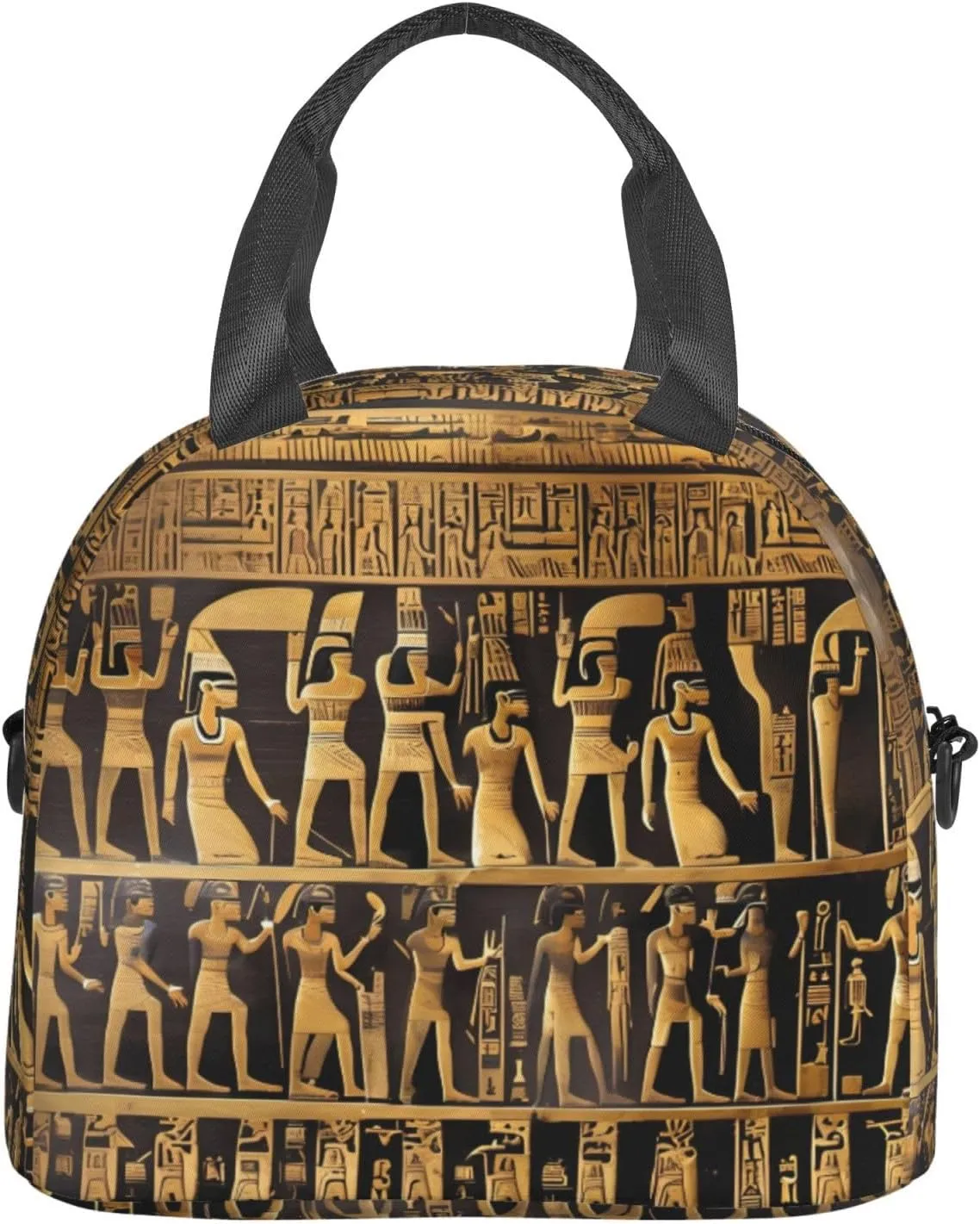 Egypts Hieroglyphics Insulated Lunch Bag Lunch Box For Women Men Reusable Tote For Office Gym Outings