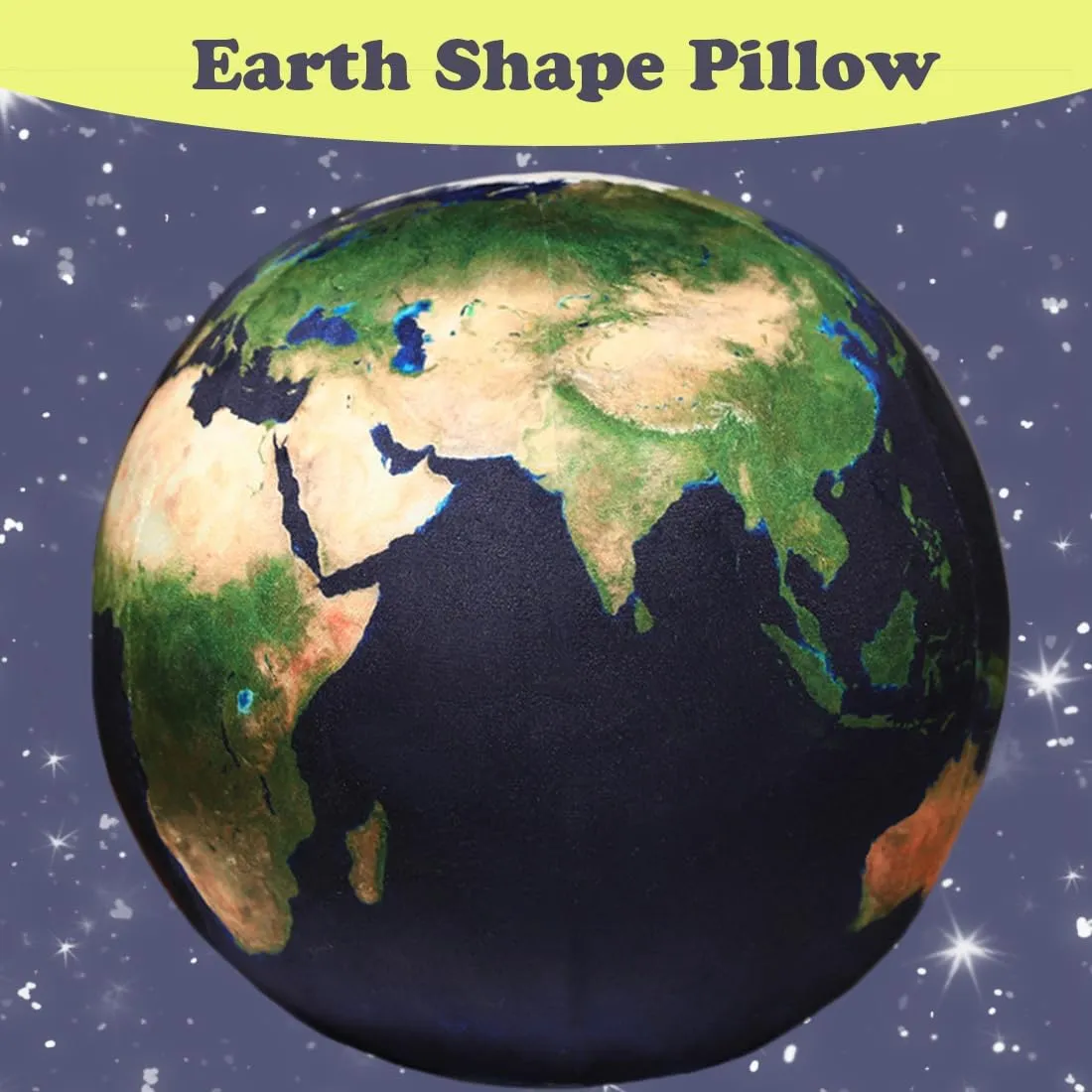 ELAINREN Soft Planet Earth Plush Toy Realistic Stuffed Space Planet Toy Cute Solar System Planet Plushie Doll Gifts/10.6''