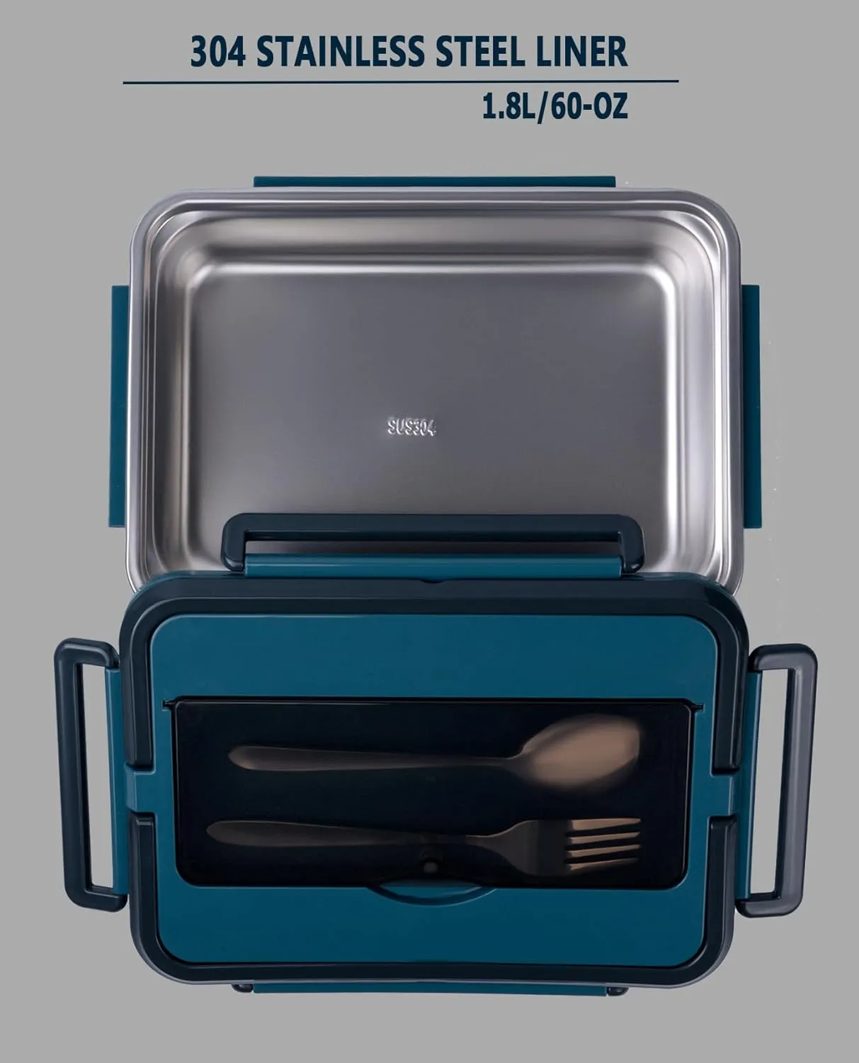 Electric Lunch Box Food Heater 80W Heated LunchBoxes for Adults Work/Car/Truck/Home, 1.8L Portable Food Warmer Heating Lunchbox with Insulated Lunch Bag 12V 24V 110V