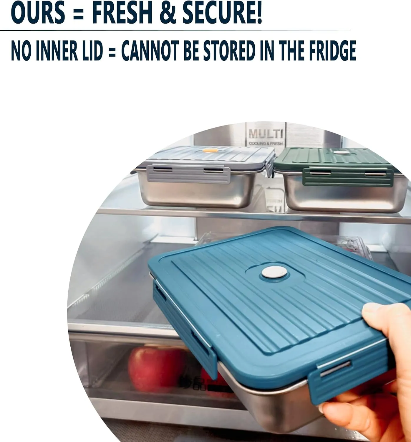 Electric Lunch Box Food Heater 80W Heated LunchBoxes for Adults Work/Car/Truck/Home, 1.8L Portable Food Warmer Heating Lunchbox with Insulated Lunch Bag 12V 24V 110V