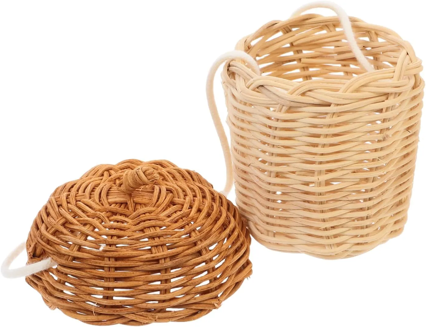 ERINGOGO Unique Handwoven Rattan Shoulder Bag Acorn Wicker Purse for Women Boys and Girls Crossbody Wall Hanging Basket Home Decor