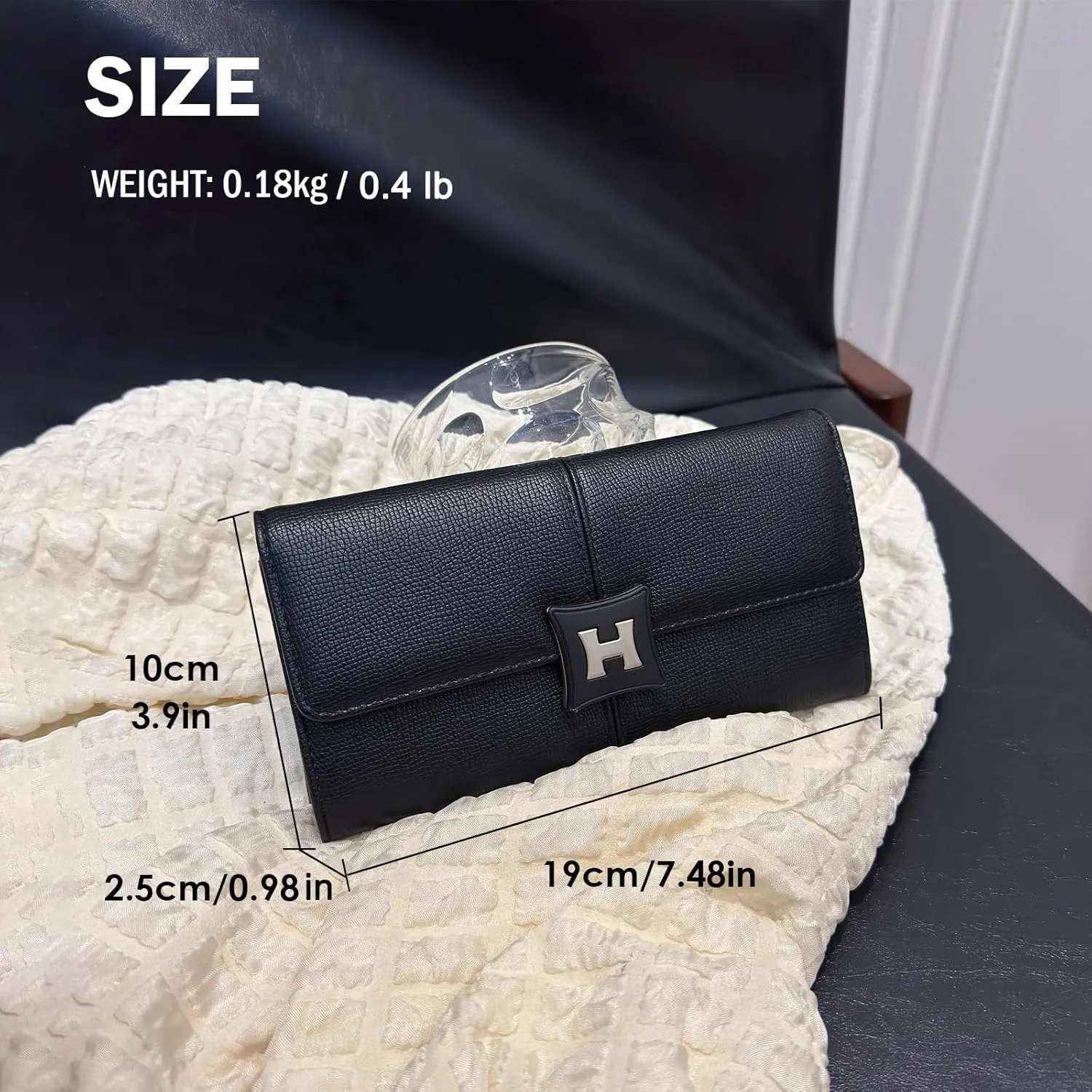 Eslcorri Women Wallet Purse Small PU Leather Clutch Purse Slim Cash Envelop Wallet with Card Holder and Zip Coin Pocket Cute Ladies Mini Phone Purse Elegant Coin Purse Handbag, Gift to Wife Mom -Grey