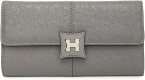 Eslcorri Women Wallet Purse Small PU Leather Clutch Purse Slim Cash Envelop Wallet with Card Holder and Zip Coin Pocket Cute Ladies Mini Phone Purse Elegant Coin Purse Handbag, Gift to Wife Mom -Grey