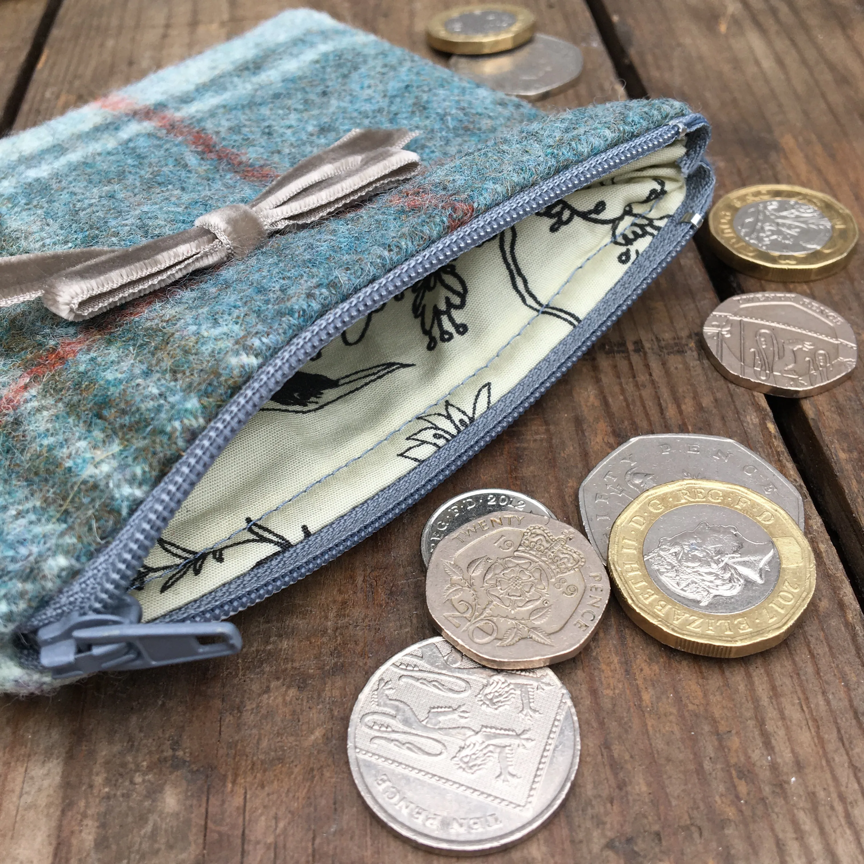 ESME Duckegg Check Purse