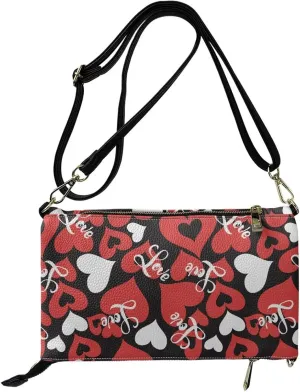 Evening Clutch Purse for Women Leather Crossbody Shoulder Bag Handbag with Strap Zipper Formal Dressy Purse