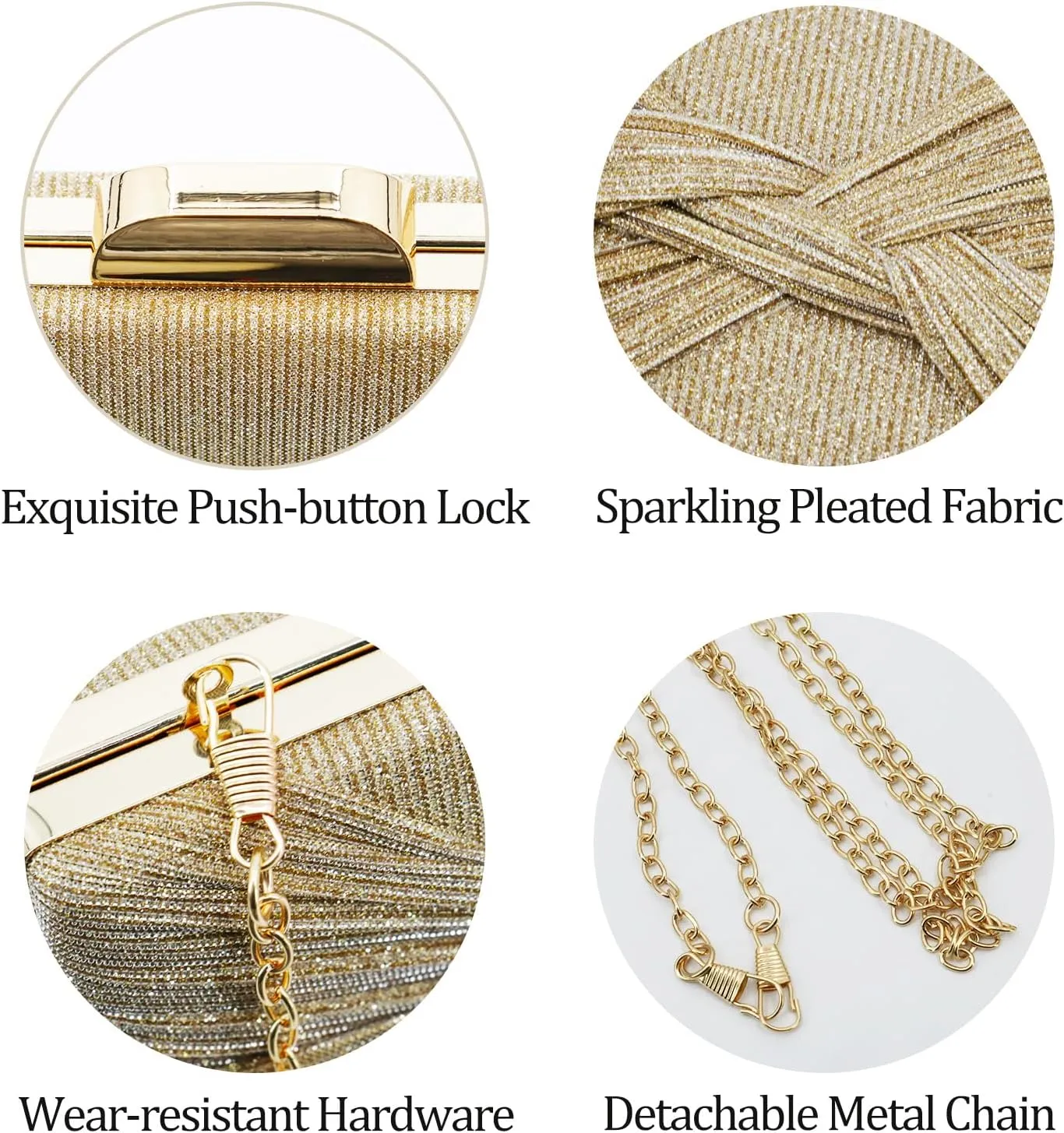 Evening Clutch Purses - Women's Evening Bag Party Purses Handbag for Cocktail/Prom/Party/Wedding/Formal