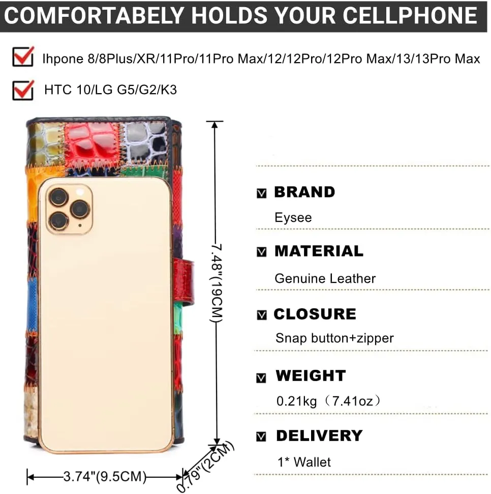 Eysee wallets, leather couplings, purses, women's mobile phone package, Mode 4-b