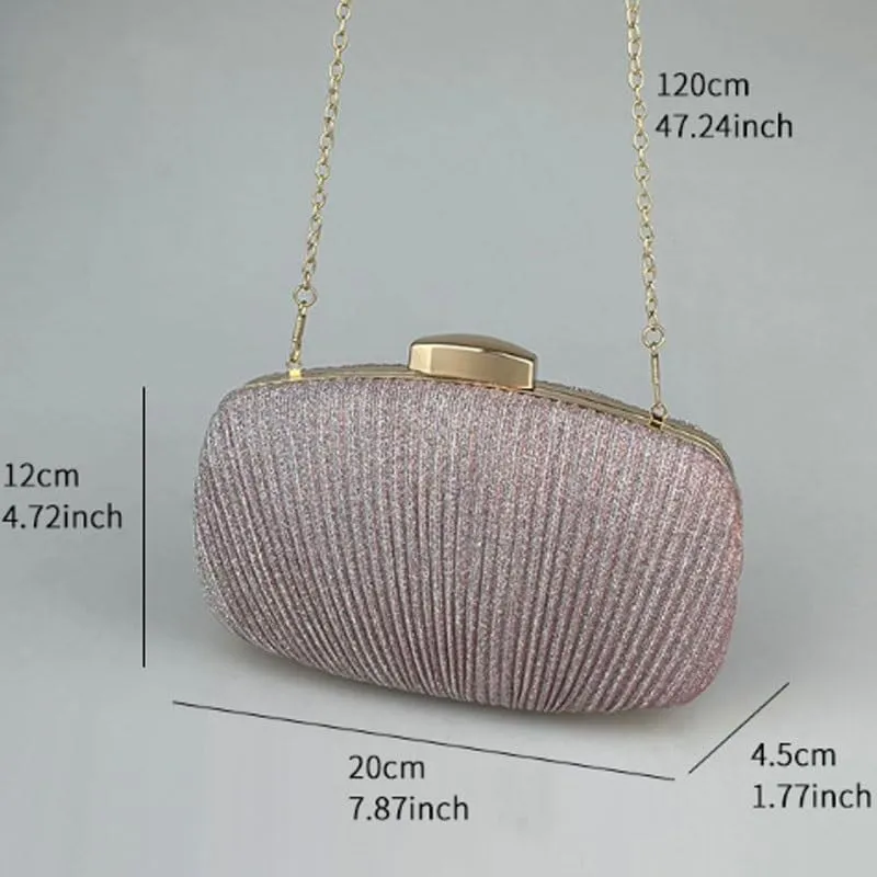 Fabric Art Pleated Clutch Purses European American Evening Bag