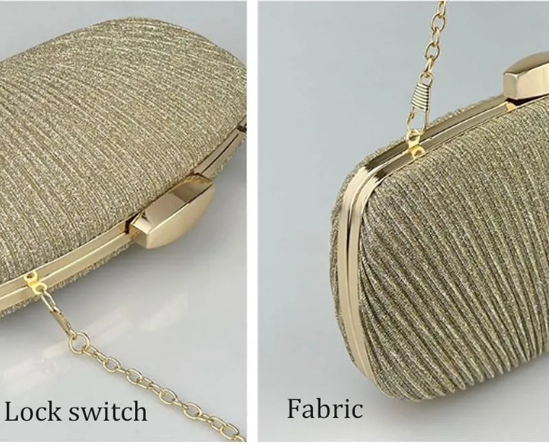 Fabric Art Pleated Clutch Purses European American Evening Bag