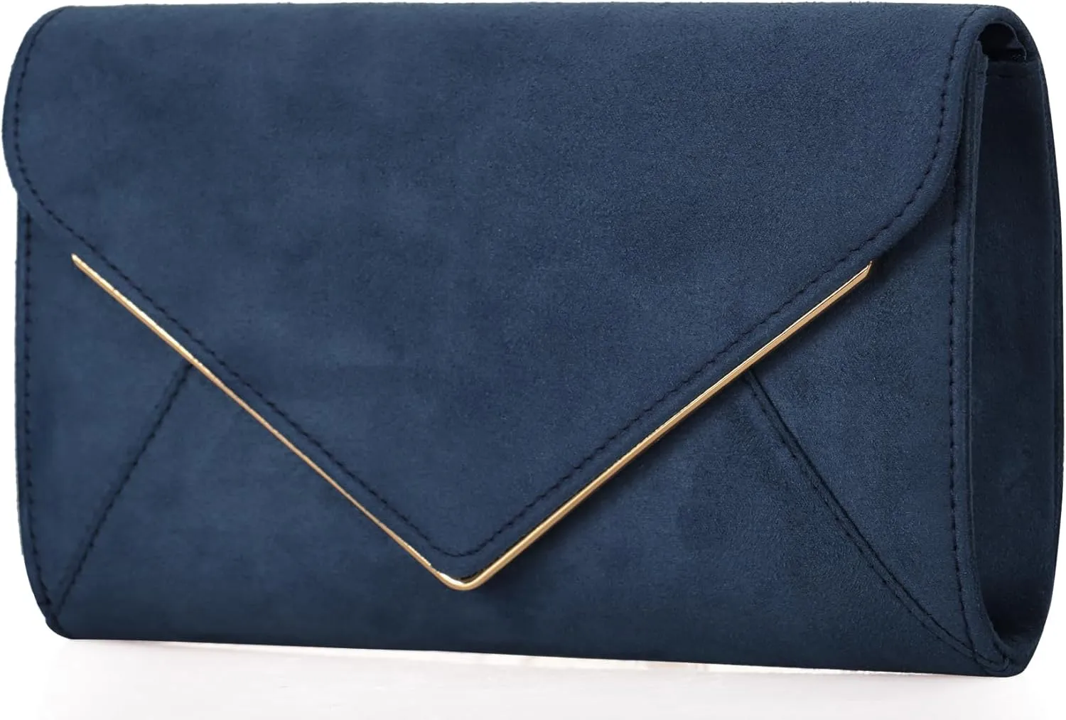 Faux Suede Women Evening Bag Foldover Clutch Purse Cocktail Prom Party Formal Envelope Handbag