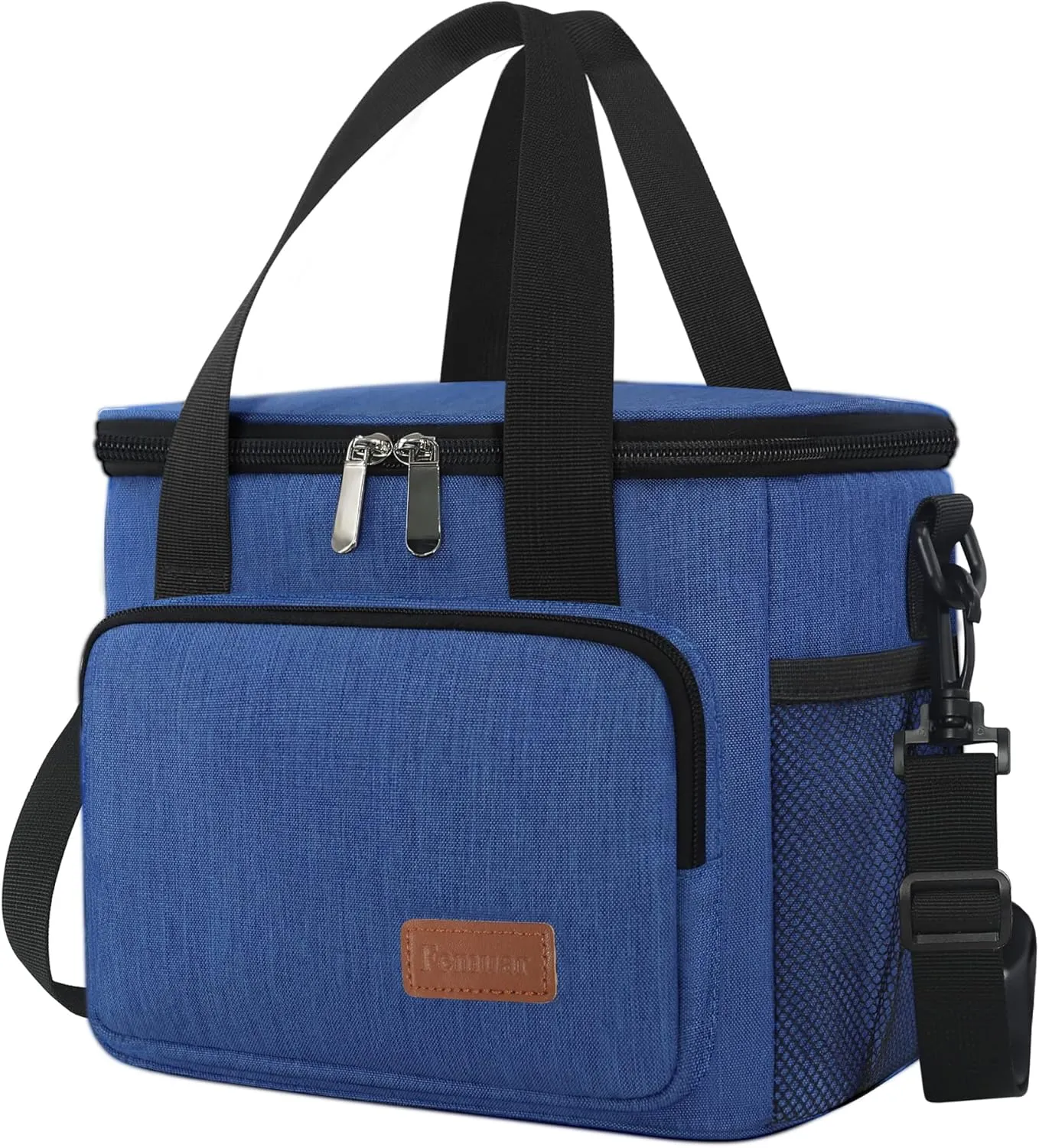 Femuar Lunch Bags for Women/Men, Insulated Lunch Bag for Work Office Picnic - Lunch Cooler Bag Leakproof Lunch Box with Adjustable Shoulder Strap - Blue