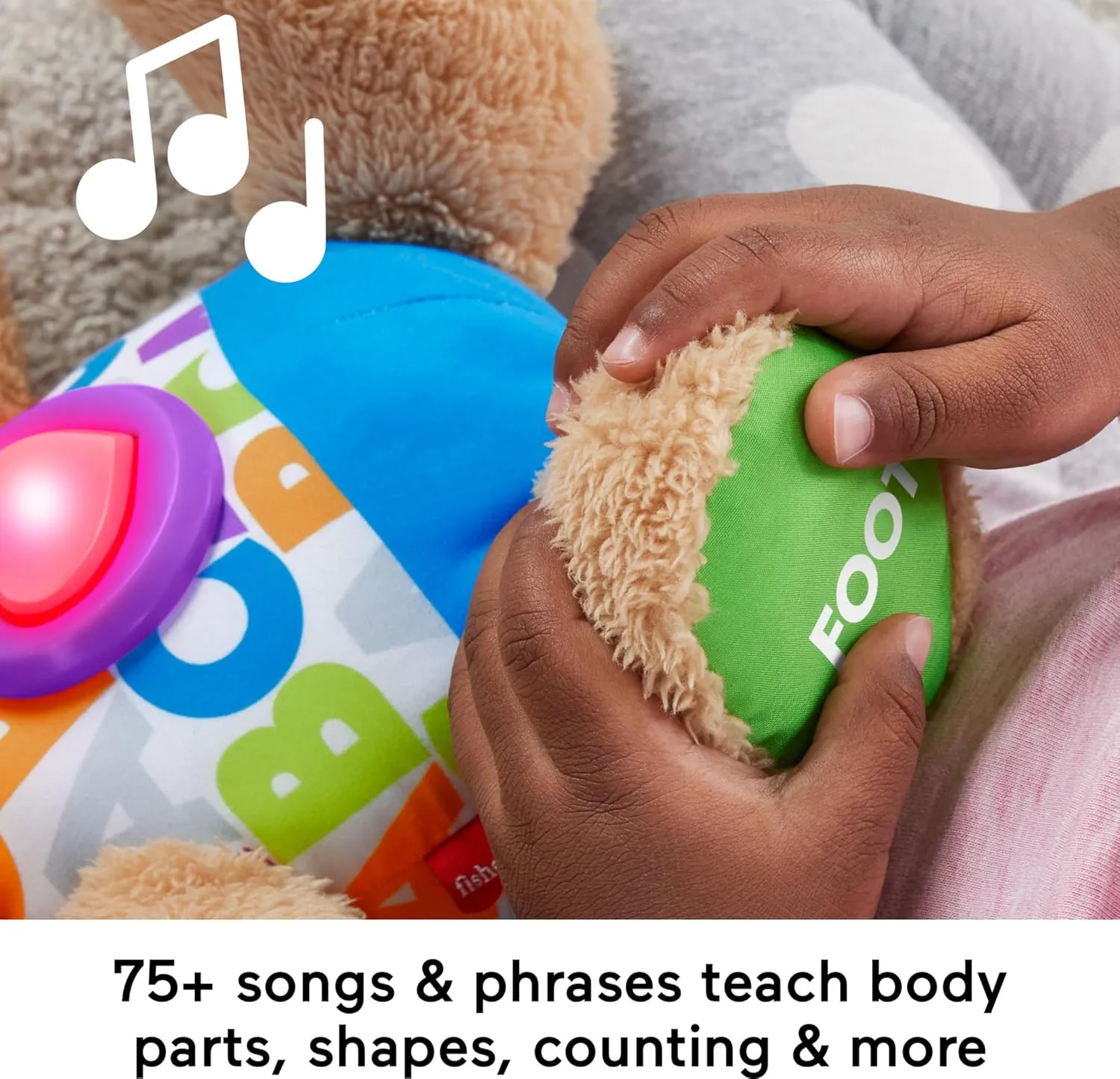 Fisher-Price Baby & Toddler Toy Laugh & Learn Smart Stages Puppy Musical Plush with Lights & Phrases for Infants Ages 6  Months