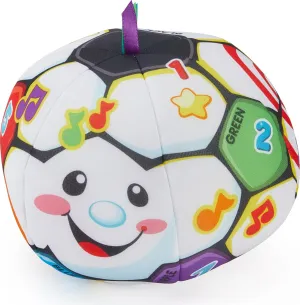 Fisher-Price Baby to Toddler Toy Laugh & Learn Singin’ Soccer Ball Musical Plush with Educational Phrases for Infants Ages 6  Months (Amazon Exclusive)
