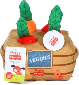Fisher-Price for Pets Veggie Treat Puzzle Dog Toy, Burrow Style Toys with Removable Mini Plushes, Use as a Treat Dispenser, Developmental Toys for Dogs