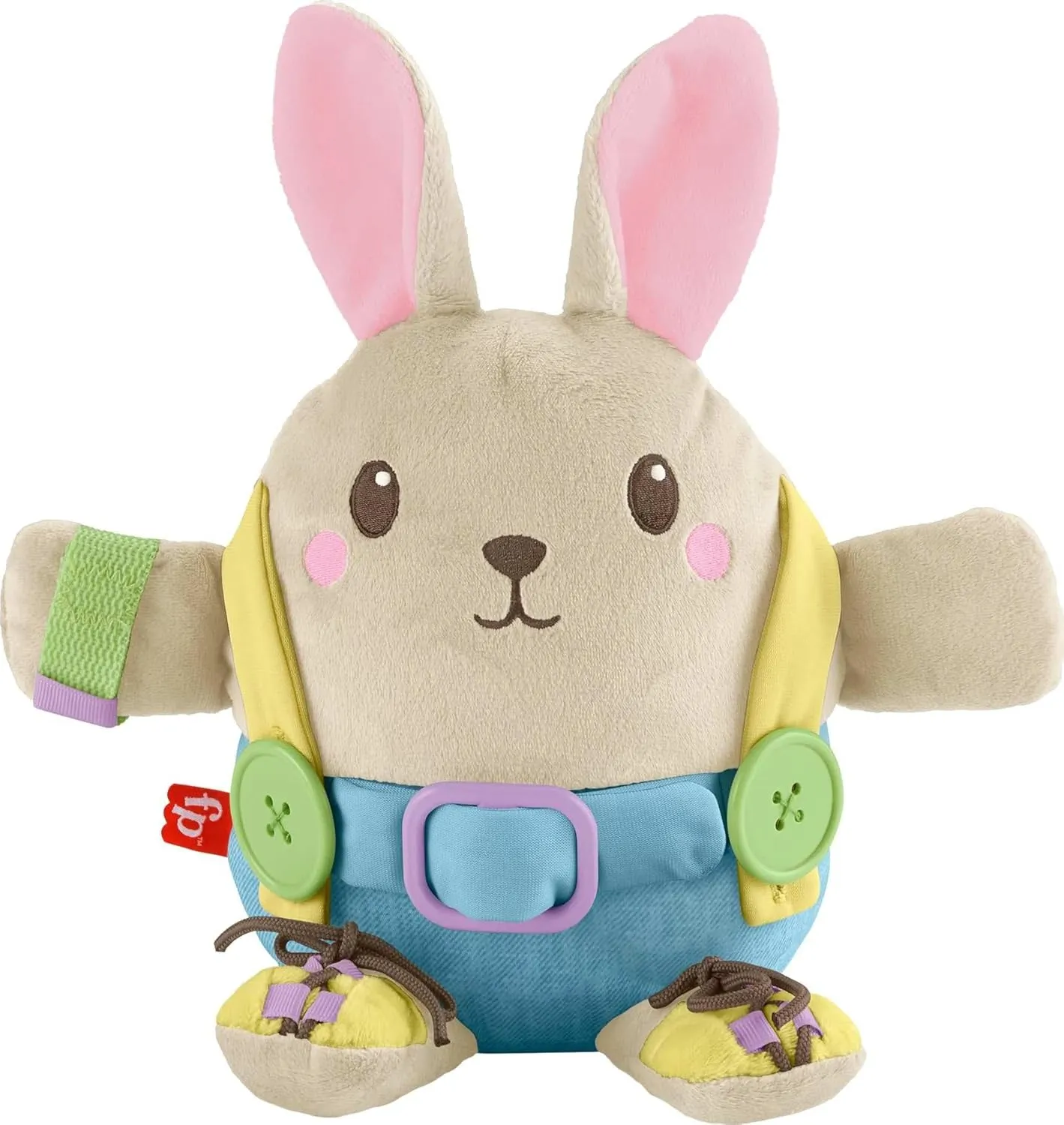 Fisher-Price Toddler Educational Toy Learn to Dress Bunny Plush Animal Activity Doll for Preschool Kids Ages 2  Years
