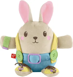 Fisher-Price Toddler Educational Toy Learn to Dress Bunny Plush Animal Activity Doll for Preschool Kids Ages 2  Years