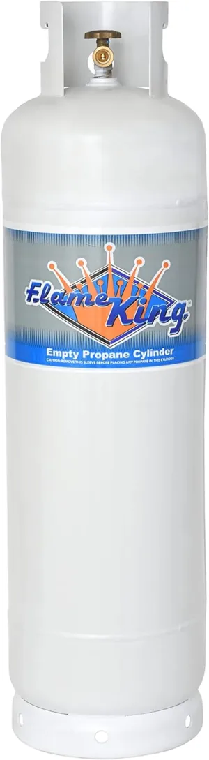 Flame King 60LB POL Steel Propane Tank Refillable Cylinder for RV, Lunch Truck