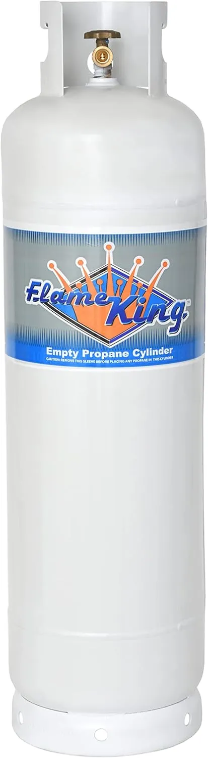 Flame King 60LB POL Steel Propane Tank Refillable Cylinder for RV, Lunch Truck