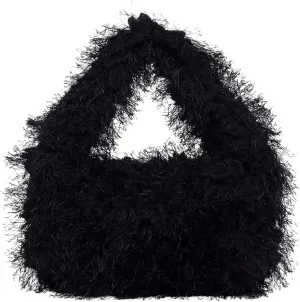 Floerns Women's Faux Fur Handbag Clutch Purse Fuzzy Winter Cute Plush Square Bag