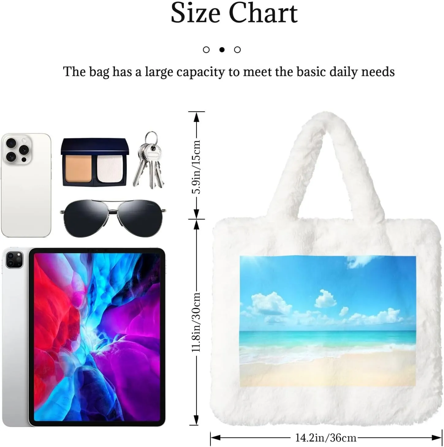 Fluffy Purses for Women Cute Fuzzy Tote Handbag Plush Shoulder Bag Faux Fur Clutch Bag